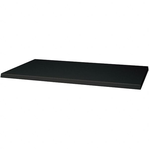 Hallowell - Charcoal, Cold Rolled Sheet Steel, Cabinet Shelf - 48" Wide x 24" Deep x 1" High Body - Makers Industrial Supply