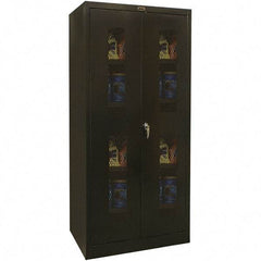 Hallowell - 4 Shelf Visible Storage Cabinet - Steel, 48" Wide x 18" Deep x 78" High, Black - Makers Industrial Supply