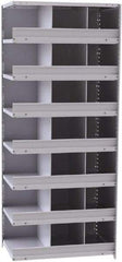 Hallowell - 21 Bin Closed Industrial Bin Shelving - 36 Inch Overall Width x 24 Inch Overall Depth x 87 Inch Overall Height, Gray Metal Bins - Makers Industrial Supply