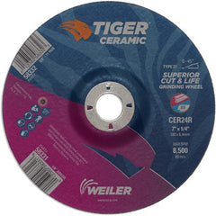 7X1/4 TIGER CERAMIC T27 GRIND WHL - Makers Industrial Supply