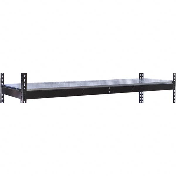 Hallowell - 60" Wide, 3/4 High, Open Shelving Accessory/Component - Steel, 36" Deep, Use with Black Rivetwell Double Rivet Boltless Shelving - Makers Industrial Supply