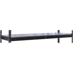 Hallowell - 60" Wide, 3/4 High, Open Shelving Accessory/Component - Steel, 36" Deep, Use with Black Rivetwell Double Rivet Boltless Shelving - Makers Industrial Supply