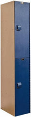 Hallowell - 2 Door, 2 Tier, Solid Plastic Locker - Makers Industrial Supply