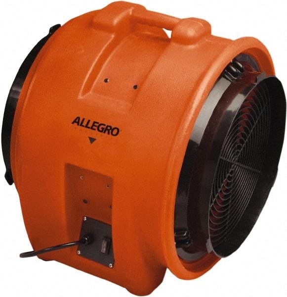 Allegro - 16" Inlet, Electric AC Axial Blower - 1 hp, 3,200 CFM (Free Air), 115 Max Voltage Rating - Makers Industrial Supply