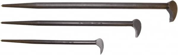 Proto - 3 Piece Rolling Head Pry Bar Set - Includes 12, 16 & 21" Lengths - Makers Industrial Supply