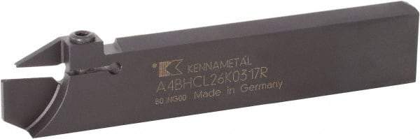 Kennametal - 1.2598" Blade Height, 5/16" Blade Width, 4.9213" OAL, Right Hand Cut, Single End Indexable Cut-Off Blade - A4BHC Blade, A4 Cut-Off Series - Makers Industrial Supply