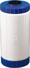 Value Collection - 4-1/2" OD, 10µ, Polypropylene Sediment, Carbon, Taste & Odor Cartridge Filter - 9-3/4" Long, Reduces Dirt, Rust, Tastes & Odors - Makers Industrial Supply