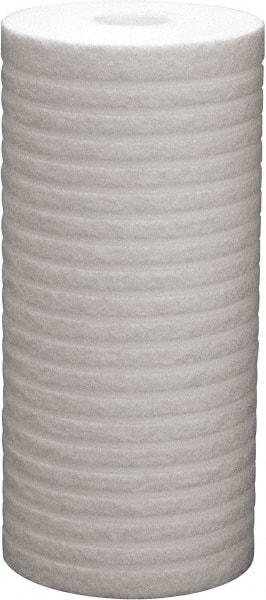 Value Collection - 4-3/8" OD, 25µ, Polypropylene Melt Blown-Thermal Bonded Cartridge Filter - 9-7/8" Long, Reduces Dirt & Rust - Makers Industrial Supply