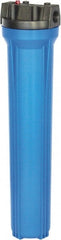 Value Collection - 3/4 Inch Pipe, FNPT x FNPT End Connections, 2-1/2 Cartridge Outside Diamerter, 20 Inch Long Cartridge, 22.5 Inch Long, Cartridge Filter Housing without Cartridge - Exact Industrial Supply