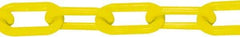 PRO-SAFE - 50' Long x 2" Wide Plastic Chain - Yellow - Makers Industrial Supply