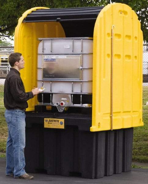 Justrite - IBC Storage Lockers Type: Outdoor Shed w/Pallet Number of Totes: 1 - Makers Industrial Supply