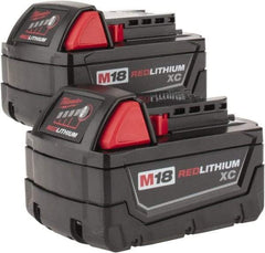 Milwaukee Tool - 18 Volt Lithium-Ion Power Tool Battery - 3 Ahr Capacity, 1 hr Charge Time, Series M18 XC RED - Makers Industrial Supply