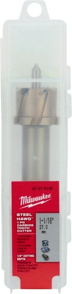 Milwaukee Tool - 1-1/16" Diam x 1/2" Deep Carbide-Tipped Annular Cutter - Makers Industrial Supply