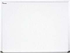 Ability One - 2" High x 53" Wide Porcelain on Steel Magnetic Marker Board with Wood Frame - Porcelain, 77" Deep - Makers Industrial Supply