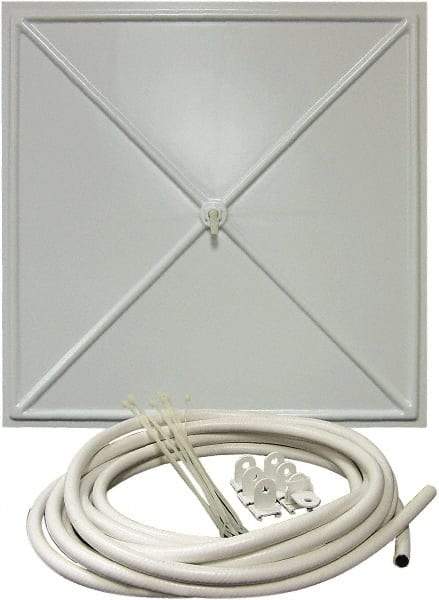 InBrella - 2' Diam, Square Pannel Leak Diverter - 2' Long x 2' Wide, White - Makers Industrial Supply