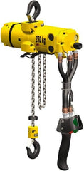 Ingersoll-Rand - 1,100 Lb Load Limit, 10' Max Height Air Chain Hoist - 32 SCFM at 90 PSI, 15 FPM Lift Speed, 12-3/4" Min Headroom, Pendant Control - Makers Industrial Supply