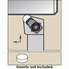 Kennametal - CRSN, Left Hand Cut, 0° Lead Angle, 32mm Shank Height x 25mm Shank Width, Negative Rake Indexable Turning Toolholder - 170mm OAL, RN.N 120700 Insert Compatibility, Series CRSN - Makers Industrial Supply