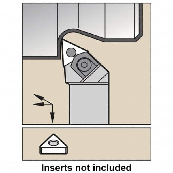 Kennametal - MTJN, Left Hand Cut, -3° Lead Angle, 32mm Shank Height x 25mm Shank Width, Negative Rake Indexable Turning Toolholder - 170mm OAL, TN..1604.. Insert Compatibility, Series Wedgelock - Makers Industrial Supply