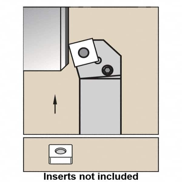 Kennametal - PSKN, Right Hand Cut, 15° Lead Angle, 20mm Shank Height x 20mm Shank Width, Negative Rake Indexable Turning Toolholder - 125mm OAL, SN..1204.. Insert Compatibility, Series Kenlever - Makers Industrial Supply