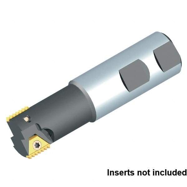 Kennametal - 26mm Cut Diam, 43mm Max Hole Depth, 63/64" Shank Diam, Internal/External Indexable Thread Mill - Insert Style STN 16, 16mm Insert Size, 2 Inserts, Toolholder Style TMS, 100mm OAL - Makers Industrial Supply