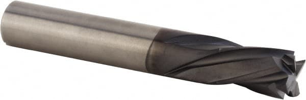 Kennametal - 3/8" Cutting Diam x 1-1/2" Length of Cut, 4 Flute, Compression Spiral Router Bit - Diamond Coated, Right Hand Cut, Solid Carbide, 4" OAL x 3/8" Shank Diam, Double Edge, 25° Helix Angle - Makers Industrial Supply