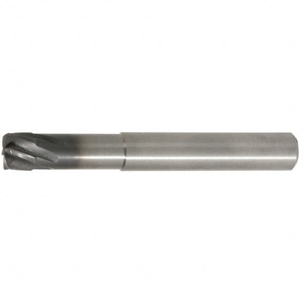 Kennametal - 6mm, 6 Flute, Single End, Solid Carbide, 0.38mm Corner Radius End Mill - 63mm OAL, 20° Helix, Right Hand Flute, 0.2mm LOC, Right Hand Cut, 18mm Extended Reach - Makers Industrial Supply