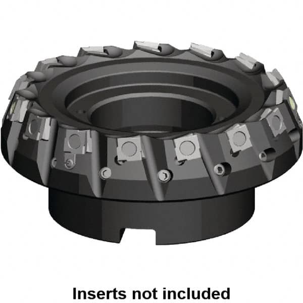 Kennametal - 100mm Cut Diam, 32mm Arbor Hole, 5.9mm Max Depth of Cut, 20° Indexable Chamfer & Angle Face Mill - 8 Inserts, SPHX 1205... Insert, Right Hand Cut, 8 Flutes, Series Fix-Perfect - Makers Industrial Supply