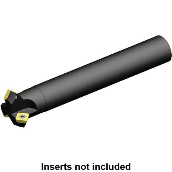 Kennametal - 45° Lead Angle, 49mm Max Cut Diam, 32mm Min Cut Diam, 9mm Max Depth of Cut, Indexable Chamfer and Angle End Mill - 3 Inserts, SP.. 1204.. Insert Style, 200mm Overall Length, Straight Shank - Makers Industrial Supply