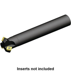 Kennametal - 45° Lead Angle, 49mm Max Cut Diam, 32mm Min Cut Diam, 9mm Max Depth of Cut, Indexable Chamfer and Angle End Mill - 3 Inserts, SP.. 1204.. Insert Style, 200mm Overall Length, Straight Shank - Makers Industrial Supply