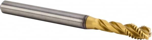 Kennametal - M6x1.00 Metric 3 Flute 6HX Modified Bottoming Spiral Flute Tap - Solid Carbide, TiAlN Finish, 70mm OAL, Right Hand Flute, Right Hand Thread, Series T331 - Makers Industrial Supply