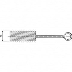 Kennametal - 1/4" Diam Nylon Spiral Brush - Single Spiral, 1/4" Filament Diam - Makers Industrial Supply