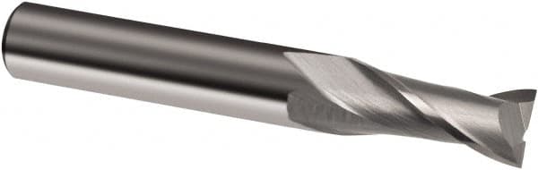 Guhring - 7/32", 5/8" LOC, 1/4" Shank Diam, 2-1/2" OAL, 2 Flute, Solid Carbide Square End Mill - Single End, Uncoated, Spiral Flute, 30° Helix, Right Hand Cut, Right Hand Flute, Series 3146 - Makers Industrial Supply