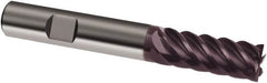 Guhring - 14mm, 26mm LOC, 14mm Shank Diam, 83mm OAL, 6 Flute, Solid Carbide Square End Mill - Single End, FIREX Finish, Spiral Flute, 45° Helix, Right Hand Cut, Right Hand Flute, Series 3047 - Makers Industrial Supply