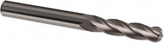 Guhring - 10mm Diam, 40mm LOC, 4 Flute Solid Carbide Ball End Mill - Uncoated, Single End, 100mm OAL, 10mm Shank Diam, Spiral Flute - Makers Industrial Supply