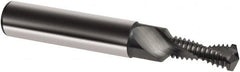 Guhring - M10x1.25 Metric Fine, 0.3465" Cutting Diam, 2 Flute, Solid Carbide Helical Flute Thread Mill - Internal Thread, 21.6mm LOC, 80mm OAL, 12mm Shank Diam - Makers Industrial Supply