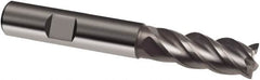 Guhring - 8mm, 19mm LOC, 8mm Shank Diam, 63mm OAL, 4 Flute, Solid Carbide Square End Mill - Single End, Uncoated, Spiral Flute, 40/42° Helix, Centercutting, Right Hand Cut, Right Hand Flute, Series 3319 - Makers Industrial Supply