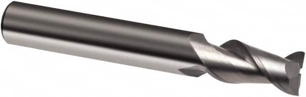 Guhring - 14mm, 22mm LOC, 14mm Shank Diam, 83mm OAL, 2 Flute, Solid Carbide Square End Mill - Single End, Uncoated, Spiral Flute, 45° Helix, Right Hand Cut, Right Hand Flute, Series 3309 - Makers Industrial Supply