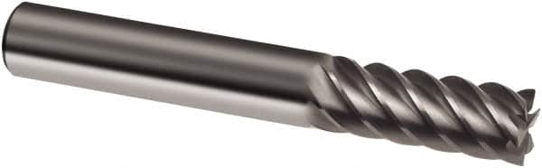 Guhring - 3/4", 1-1/2" LOC, 3/4" Shank Diam, 4" OAL, 8 Flute, Solid Carbide Square End Mill - Single End, Uncoated, Spiral Flute, 45° Helix, Right Hand Cut, Right Hand Flute, Series 3178 - Makers Industrial Supply