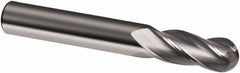 Guhring - 23/64" Diam, 1" LOC, 4 Flute Solid Carbide Ball End Mill - Uncoated, Single End, 2-1/2" OAL, 23/64" Shank Diam, Spiral Flute - Makers Industrial Supply