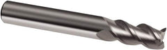 Guhring - 9.5mm, 19mm LOC, 9.5mm Shank Diam, 72mm OAL, 3 Flute, Solid Carbide Square End Mill - Single End, Uncoated, Spiral Flute, 45° Helix, Right Hand Cut, Right Hand Flute, Series 3203 - Makers Industrial Supply