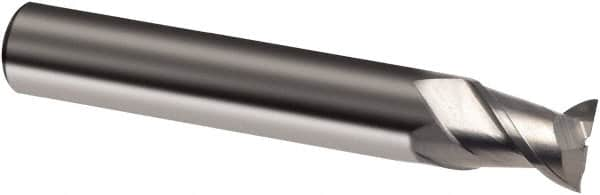 Guhring - 14mm, 14mm LOC, 14mm Shank Diam, 75mm OAL, 2 Flute, Solid Carbide Square End Mill - Single End, Uncoated, Spiral Flute, 45° Helix, Right Hand Cut, Right Hand Flute, Series 3310 - Makers Industrial Supply