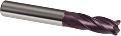 Guhring - 1", 2-1/4" LOC, 1" Shank Diam, 5" OAL, 6 Flute, Solid Carbide Square End Mill - Single End, Super-A Finish, Spiral Flute, 30° Helix, Right Hand Cut, Right Hand Flute, Series 3852 - Makers Industrial Supply