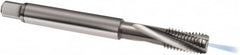 Guhring - M4x0.50 Metric Fine 3 Flute 6H Modified Bottoming Spiral Flute Tap - Solid Carbide, Bright Finish, 63mm OAL, Right Hand Flute, Right Hand Thread, D3/D4, Series 977 - Makers Industrial Supply