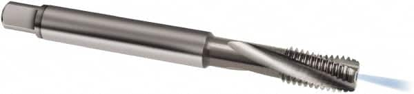 Guhring - M5x0.80 Metric 3 Flute 6H Modified Bottoming Spiral Flute Tap - Solid Carbide, Bright Finish, 70mm OAL, Right Hand Flute, Right Hand Thread, D3/D4, Series 971 - Exact Industrial Supply