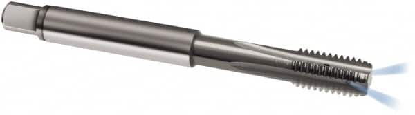 Guhring - M5x0.80 Metric, 4 Flute, Bright Finish, Solid Carbide Spiral Point Tap - Modified Bottoming Chamfer, Right Hand Thread, 70mm OAL, 6H Class of Fit, Series 1858 - Exact Industrial Supply