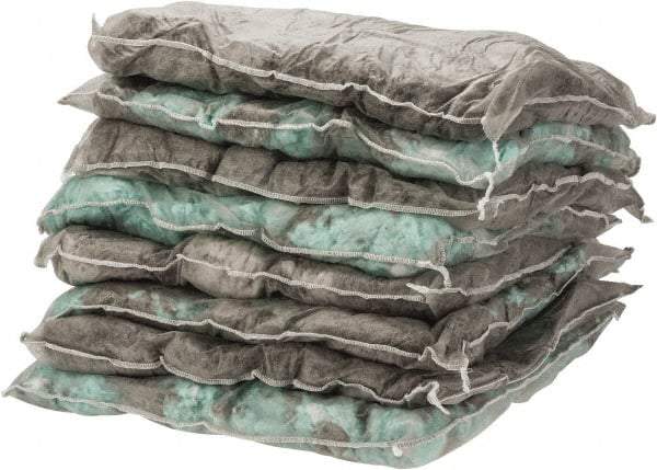 PRO-SAFE - 18 Inch Long x 18 Inch Wide x 2 Inch High, Gray Sorbent Pillow - 28 Gallon Capacity, Universal - Makers Industrial Supply