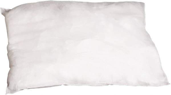 PRO-SAFE - 9 Inch Long x 9 Inch Wide x 2 Inch High, White Sorbent Pillow - 15 Gallon Capacity, Oil Only - Makers Industrial Supply