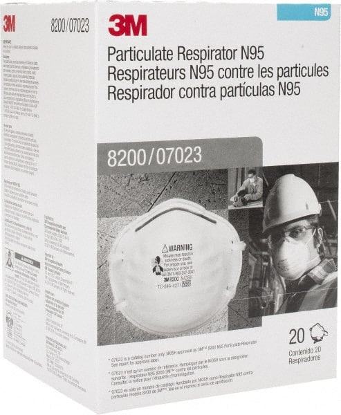 3M - N95, Size Universal, Particulate Respirator - - Exact Industrial Supply