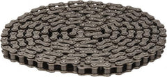 Browning - 1/2" Pitch, ANSI 41, Single Strand Roller Chain - Chain No. 41, 10 Ft. Long, 0.306" Roller Diam, 1/4" Roller Width - Makers Industrial Supply