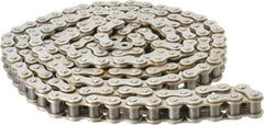 Browning - 3/4" Pitch, ANSI 60, Single Strand Roller Chain - Chain No. 60, 10 Ft. Long, 15/32" Roller Diam, 1/2" Roller Width - Makers Industrial Supply